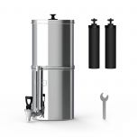 Waterdrop Gravity-fed Water Filter System, 2.25-gallon Stainless-steel Countertop System, Reduces up to 99% of Chlorine & Fluoride, WD-TK 