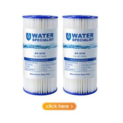 Waterspecialist 10" x 4.5" Whole House Pleated Sediment Filter, Replacement for GE FXHSC, Culligan R50-BBSA, Pentek R50-BB, DuPont WFHDC3001, American Plumber W50PEHD, GXWH40L