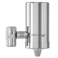 Waterdrop Faucet Water Filter, Stainless-Steel, Carbon Block Water Filtration System WD-FC-06