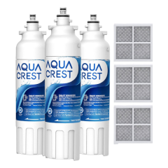 AQUACREST  Refrigerator Water Filter and Air Filter, Replacement for LG® LT800P®, ADQ73613402, Kenmore Elite 9490, ADQ73613408, ADQ75795104 and LT120F®