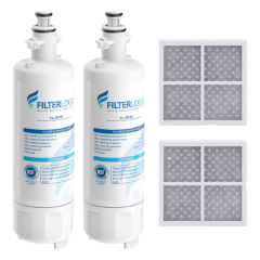 FilterLogic  Refrigerator Water Filter and Air Filter, Replacement for LG® LT700P®, Kenmore 9690, 46-9690, ADQ36006102 and LT120F®