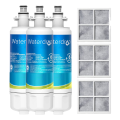  Waterdrop Replacement for LG® LT700P®&LT120F® Kenmore 9690, ADQ36006102, LFXS30766S, RFC1200A, FML-3 Refrigerator Water, 469690 ADQ36006101  Air Filter