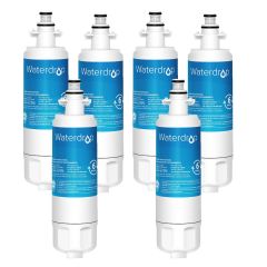 Waterdrop Replacement for LG LT700P, LFXS30766S, LFXS24623S Refrigerator Water Filter Certified by NSF 42 & 372, 6 Pack
