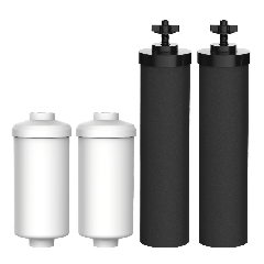 AQUACREST Water Filters, Compatible with BB9-2 Black Filters & PF-2 Fluoride Filters, Combo Pack AQU-7990