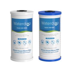 Waterdrop WF10PG Sediment Filter and Activated Carbon Filter, Replacement Cartridge for WHF21-PG Whole House Water Filtration System