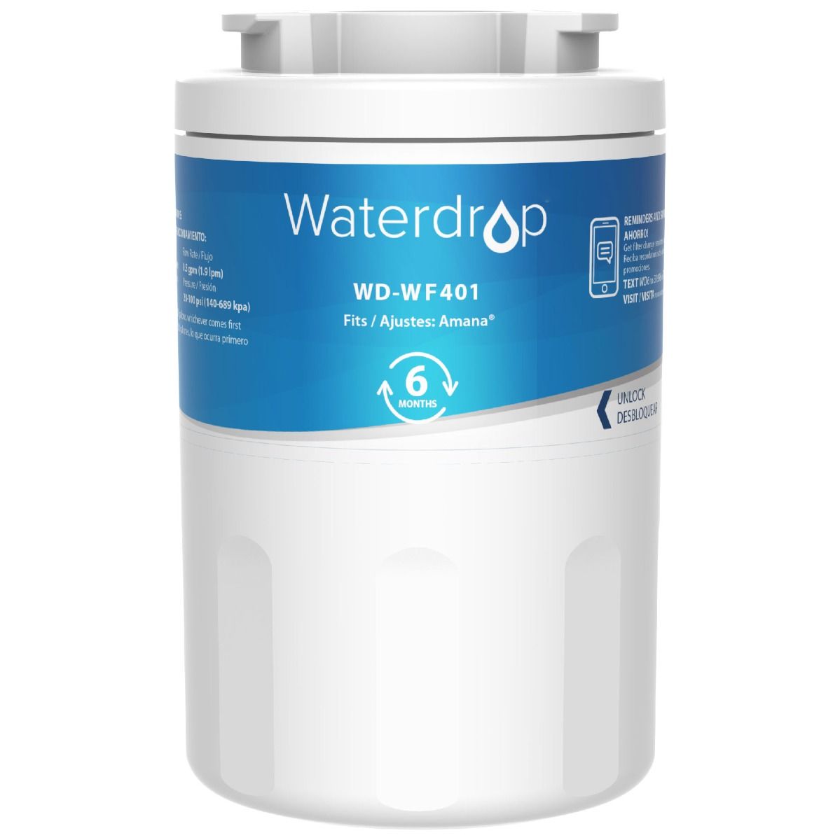 Fits Clear WF40 Replacement Refrigerator Water Filter 2 Pack by Waterdrop 