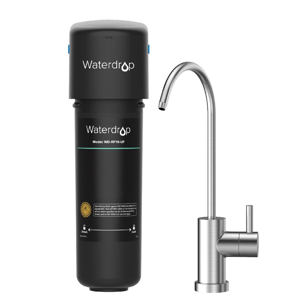 Waterdrop WD-RF10 Water Filter 8000 Gallons High Capacity Replacement Under Sink Water Filtration System 