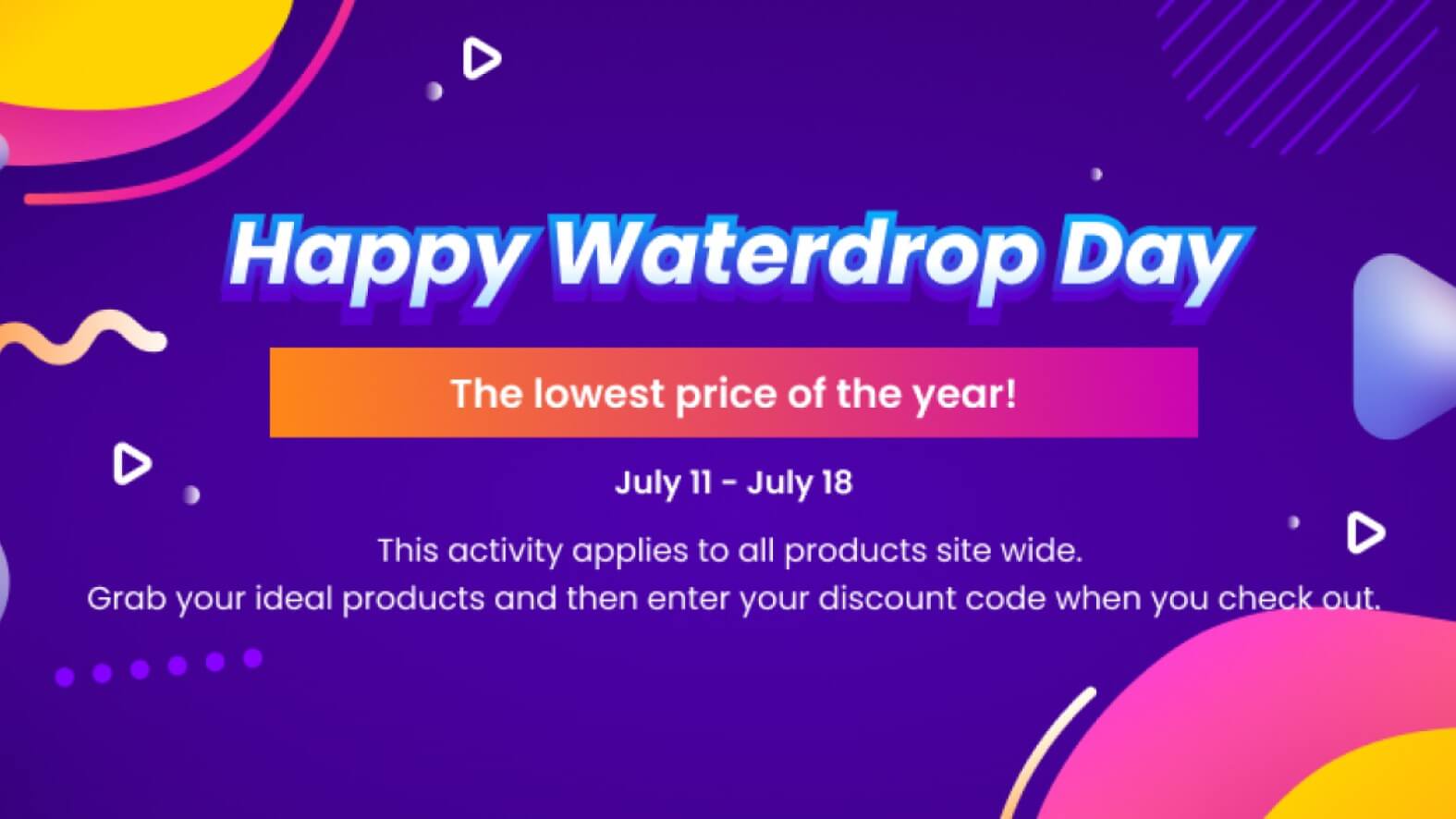 Waterdrop Brand Day Sale