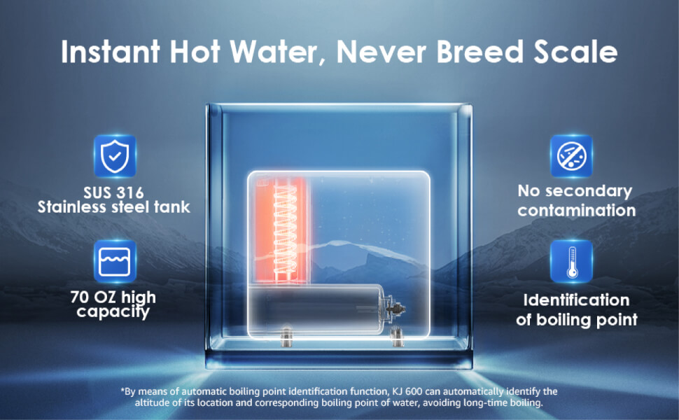 Waterdrop k6 instant hot water dispenser details