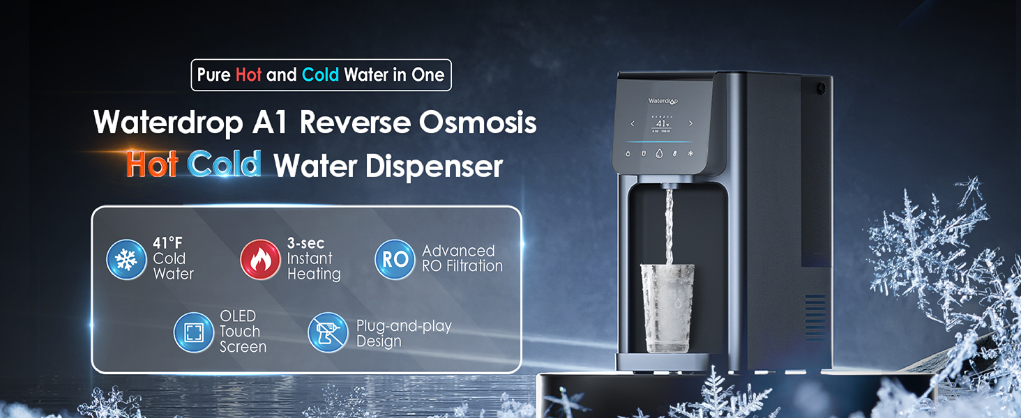 A1 RO Hot Cold Water Dispenser - Waterdrop A1