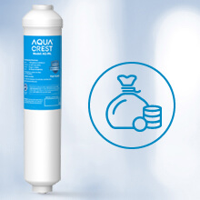 AQUACREST 5 Years Capacity - Inline Water Filter for Refrigerator with  1/4-Inch