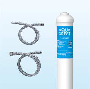 AQUACREST 5KDC Inline Water Filter for Under Sink, Ice Maker