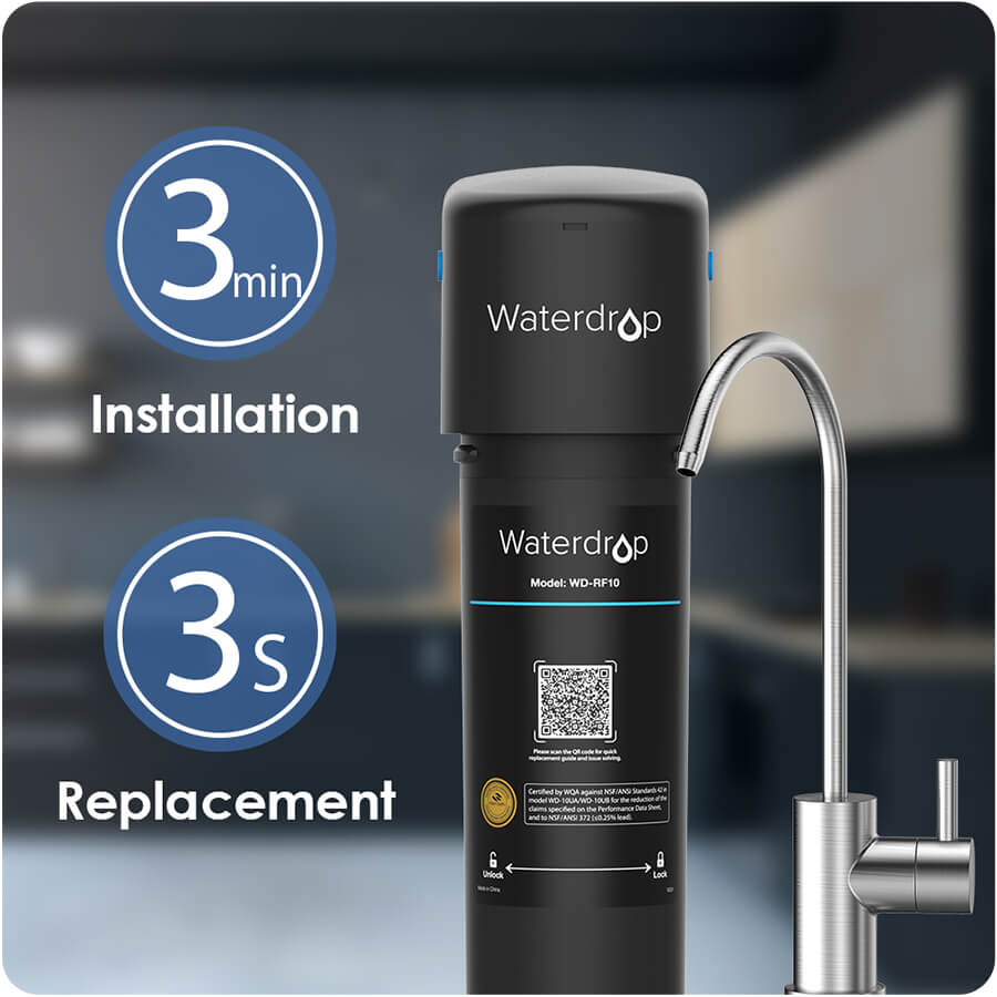 WaterDrop Water Filter  Under Sink Direct Connect Filtration System